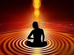 meditatie afspiegeling vrouw